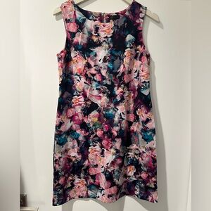 Worthington Pink Floral Print Top with Multicolor Accents size Medium